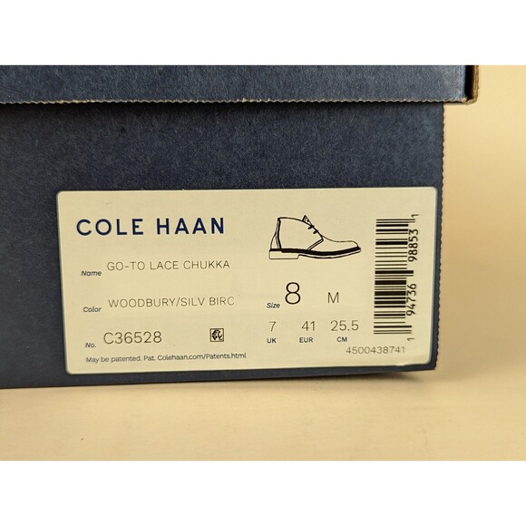 Cole Haan Go To Lace Chukka Boots Mens 8 M Brown Leather Ankle Top Shoes NWB